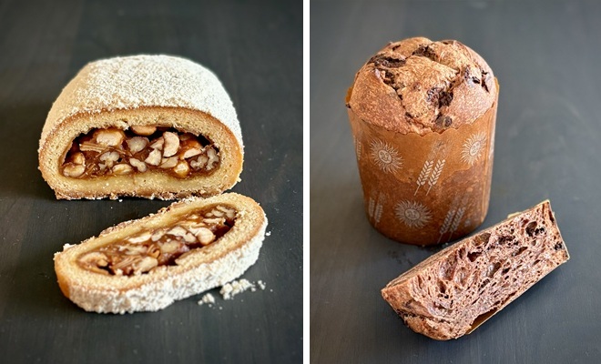 2025年11月、12月応用レッスン(キャラメルナッツシュトレン&チョコレートのパネトーネ)